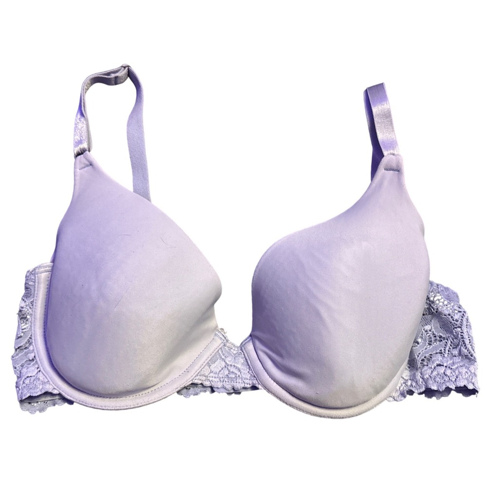 Maidenform One Fab Fit Lavender Lace Band Underwire Bra 34D (7909)